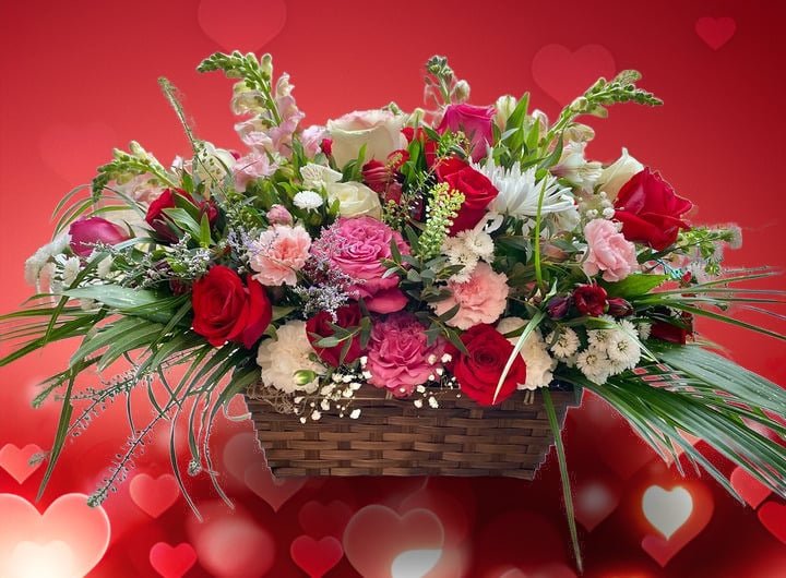 Basket of love- Valentines centerpiece