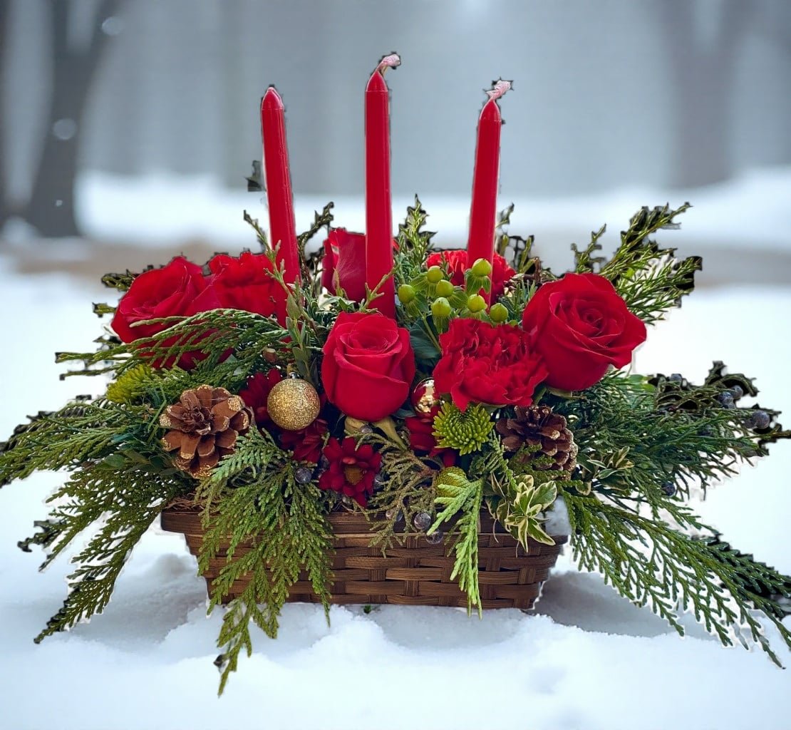 Candle Basket Bouquet