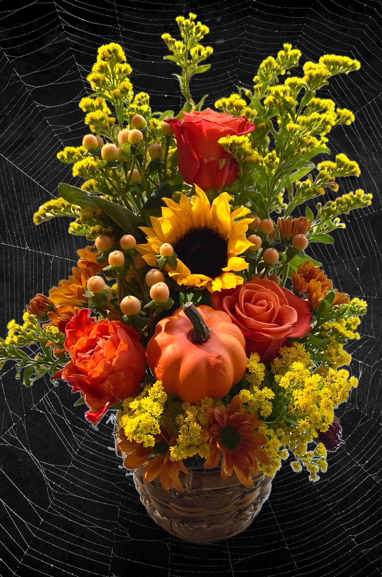 Happy Halloween Flower Basket