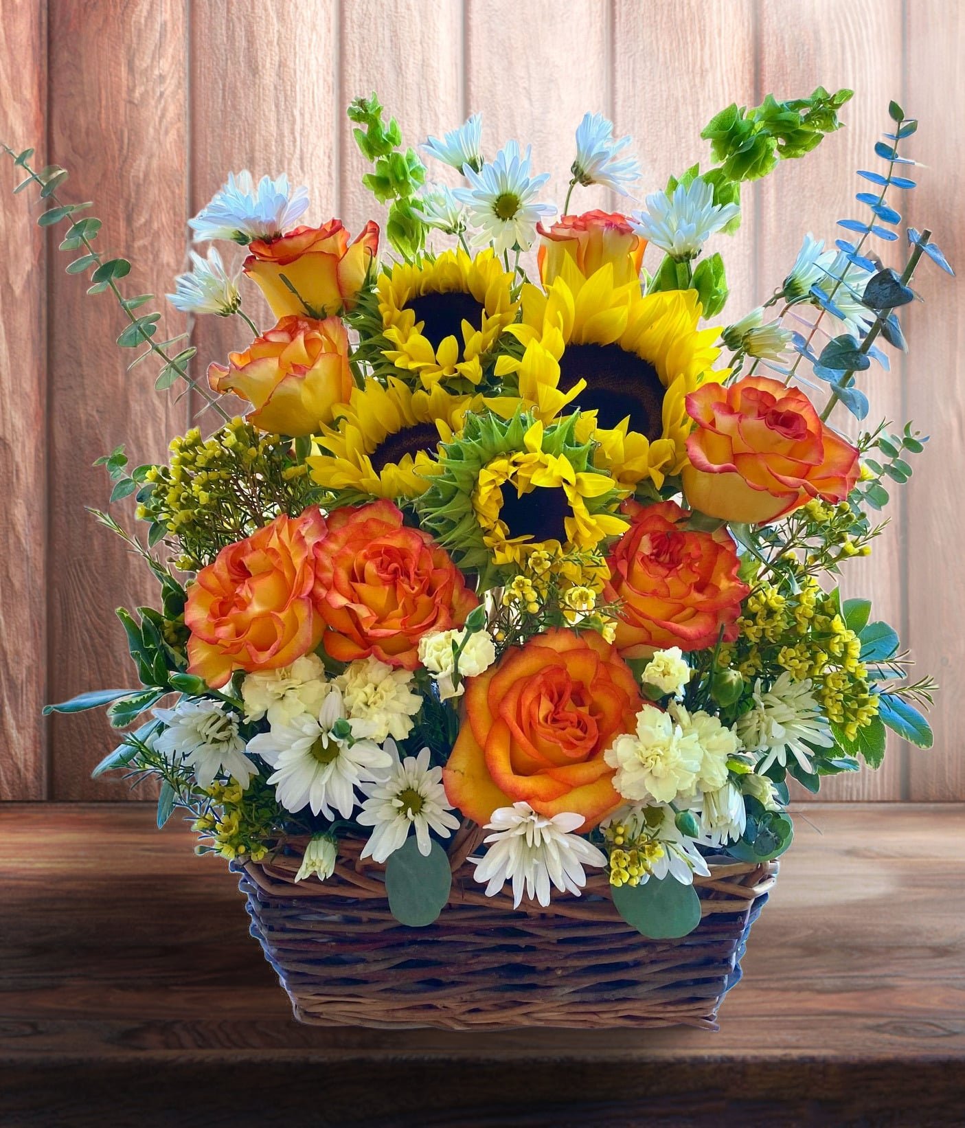 Sunflower Rose Basket