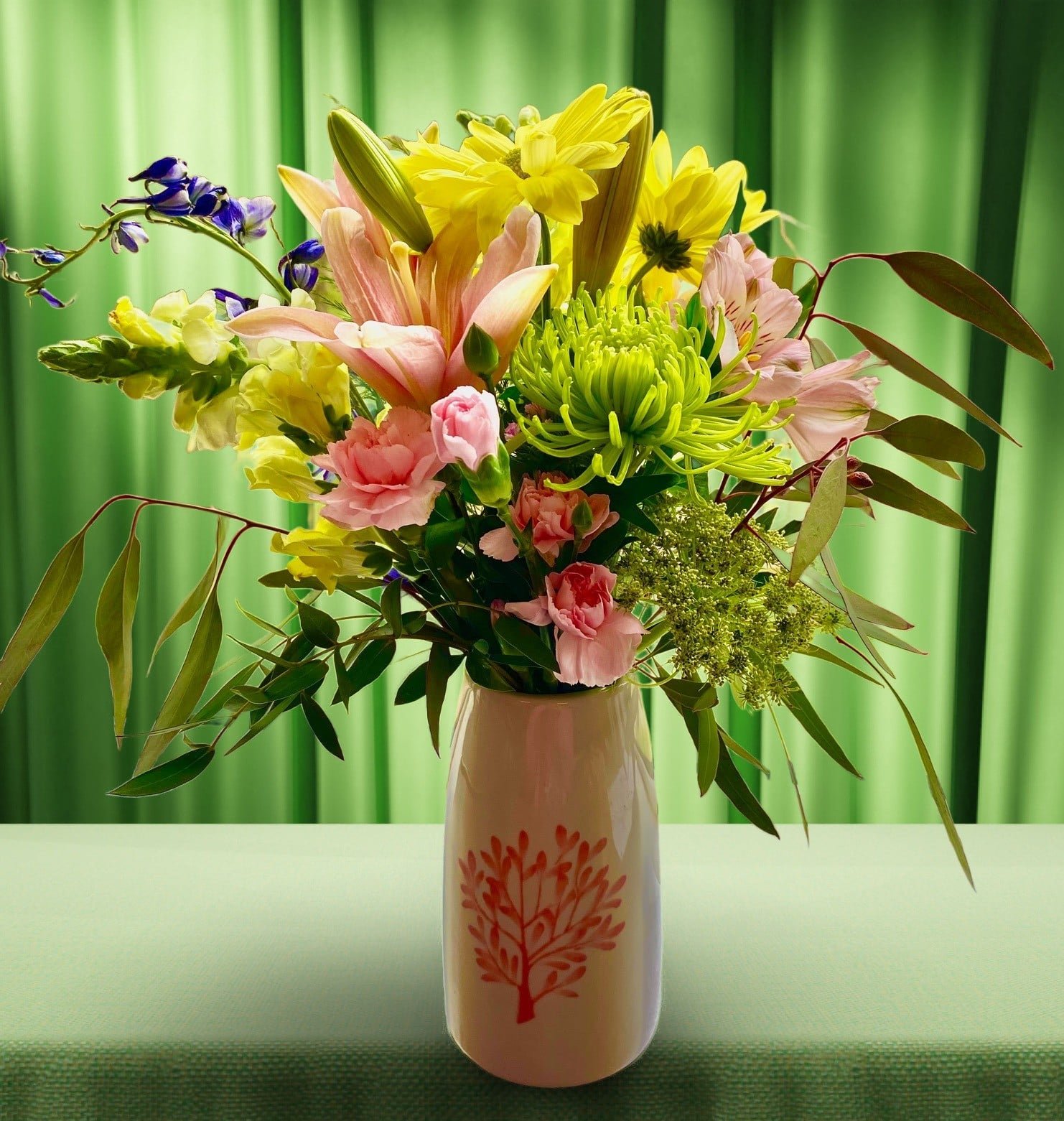 Happy in a Vase