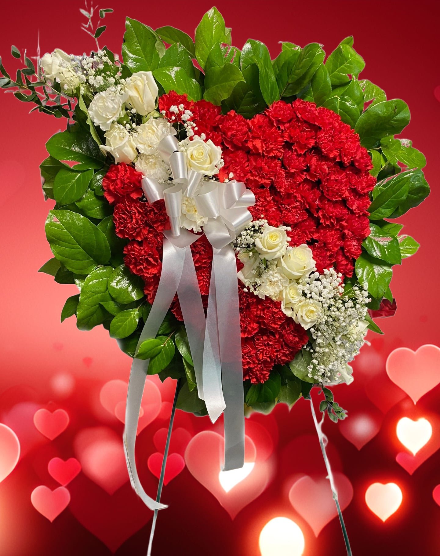 Solid Heart Standing Spray