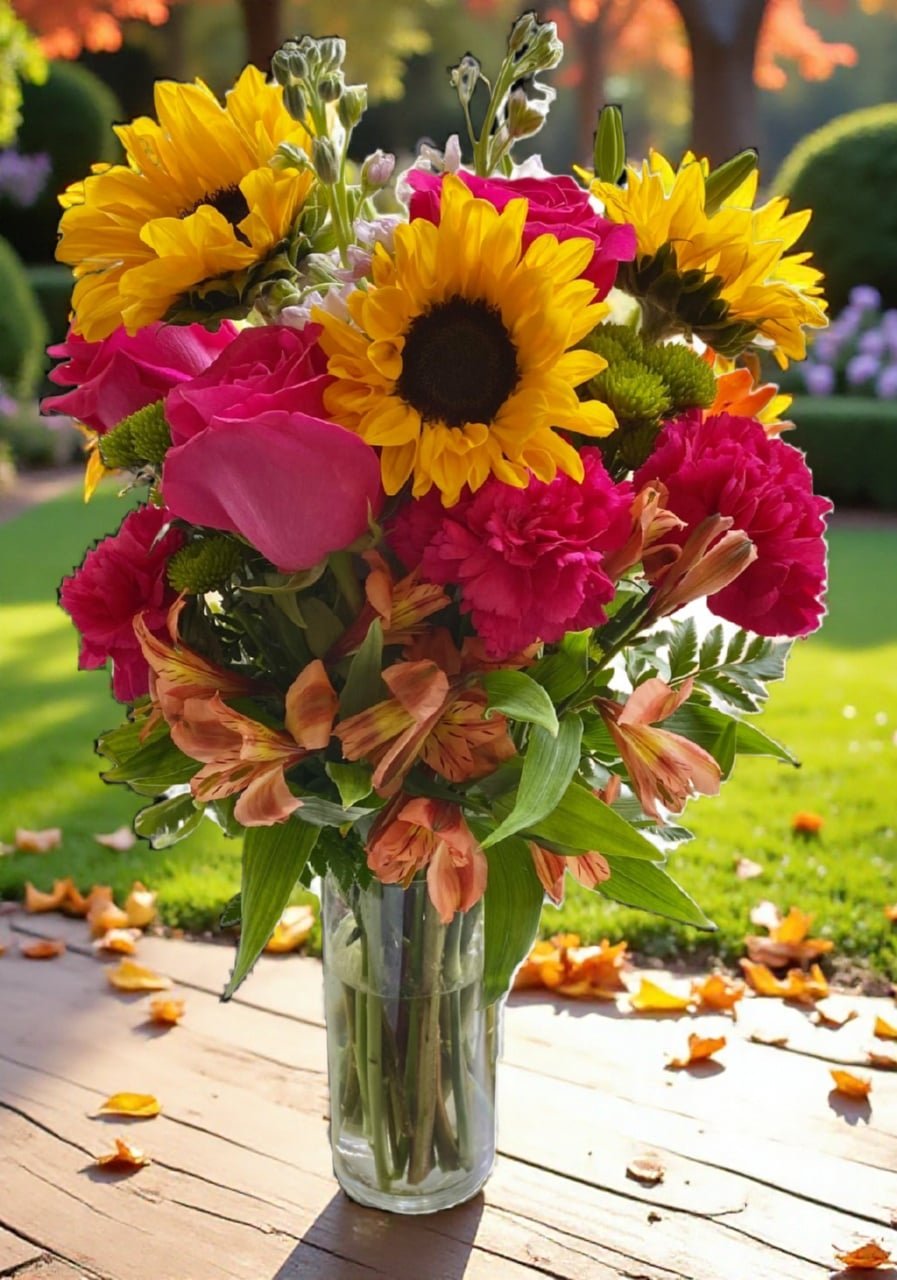 Roses & Sun Flower Bouquet