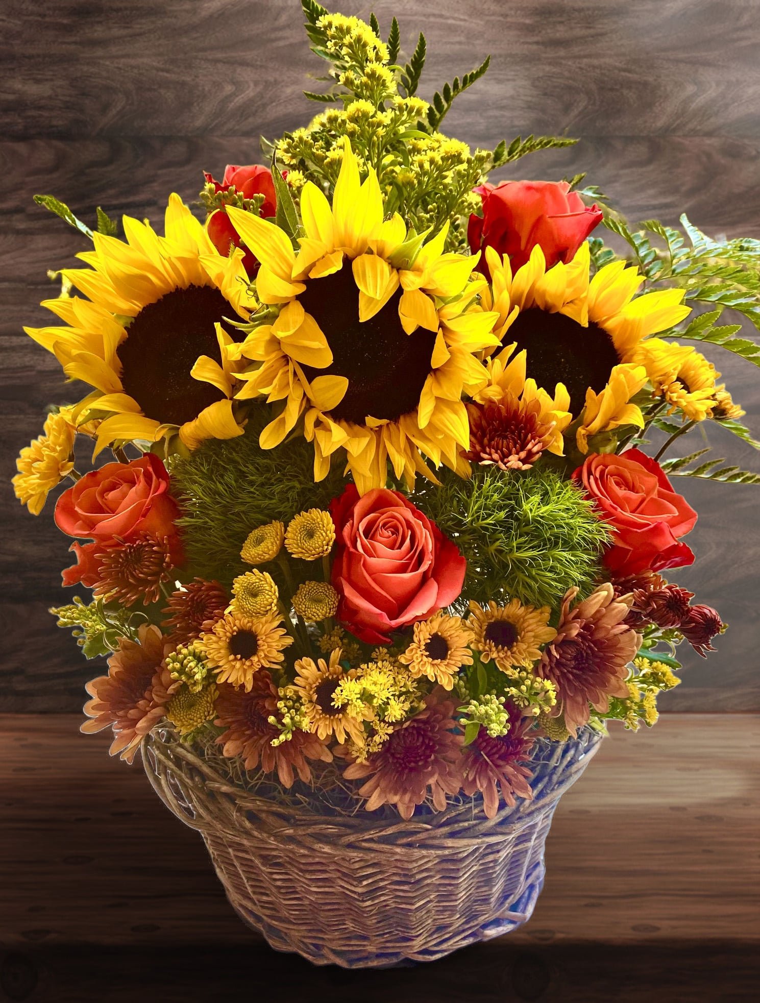 Sunflower Garden in a Basket