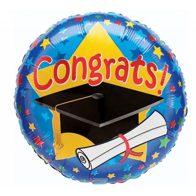 Congrats Grad  Themed Mylar