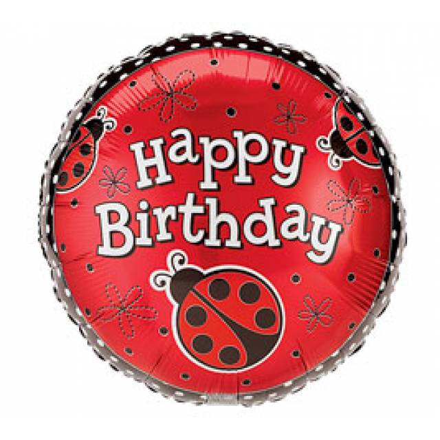 Happy B-day Lady Bug Mylar