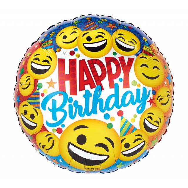 Smiley Emoji Birthday Balloons