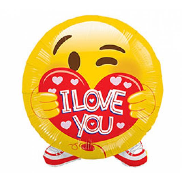 Emoji I Love You Mylar