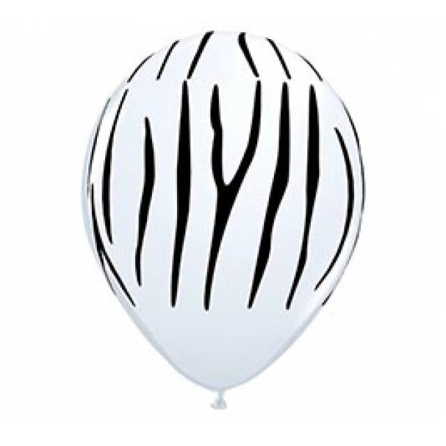 Zebra Print Latex Balloon