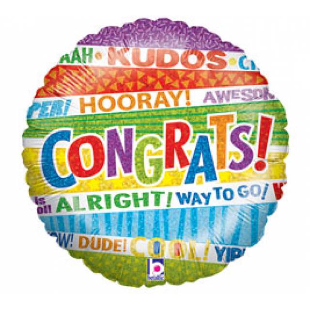 Congrats!  (Rainbow Colors)