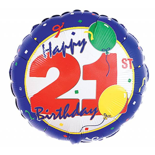 Happy 21st  Mylar